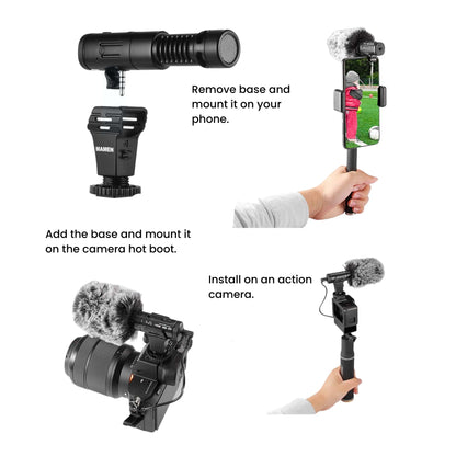 Overhead Phone Stand and Shotgun Microphone Audio Kit Uses