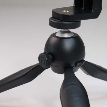Overhead Phone Stand and Shotgun Microphone Audio Kit White Tripod