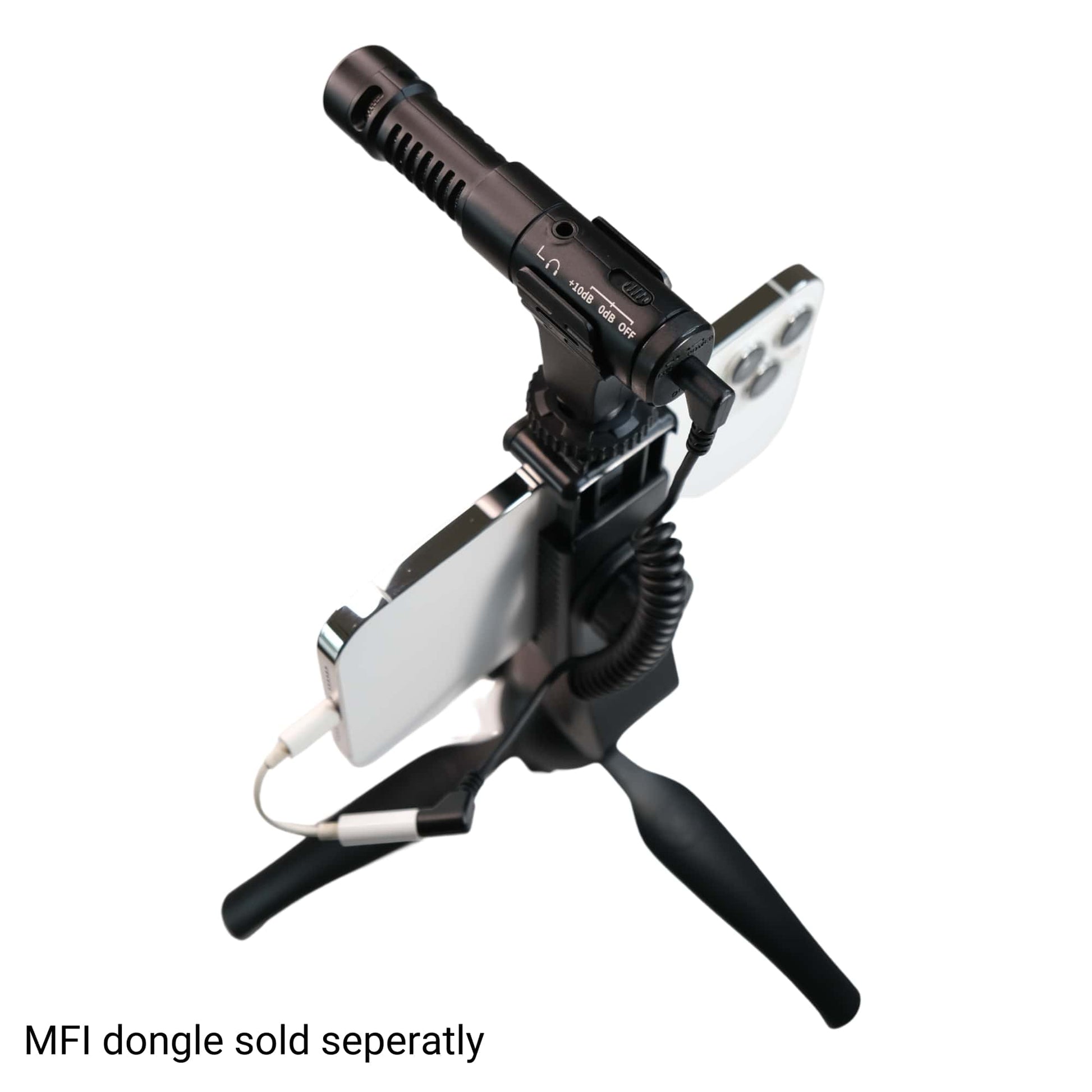 Overhead Phone Stand and Shotgun Microphone Audio Kit