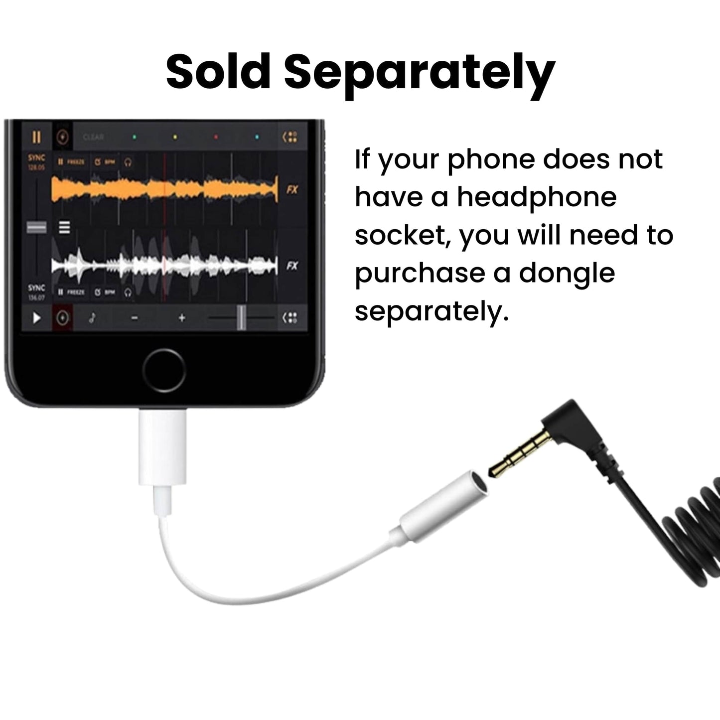 Overhead Phone Stand and Shotgun Microphone Audio Kit Dongle