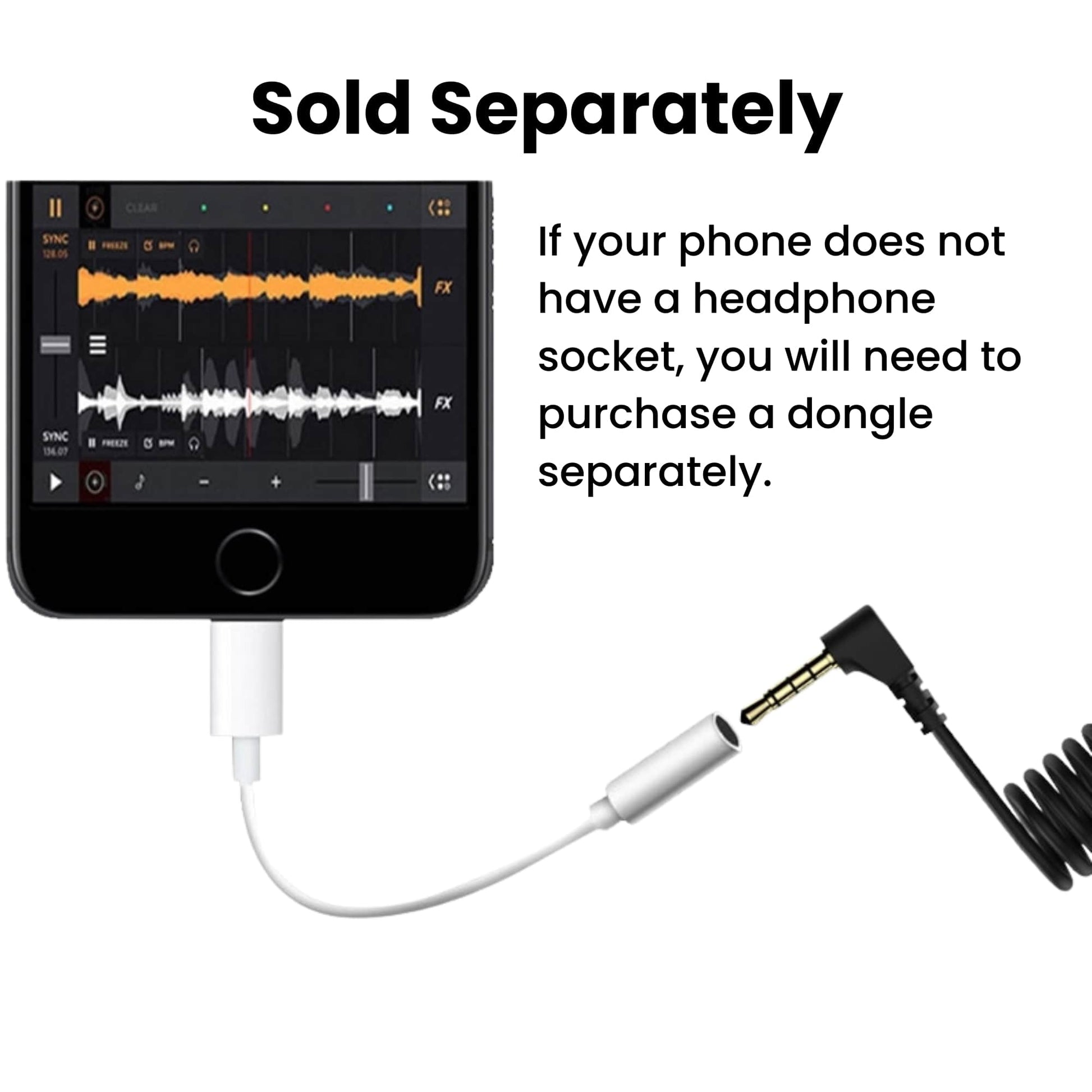 Overhead Phone Stand and Shotgun Microphone Audio Kit Dongle